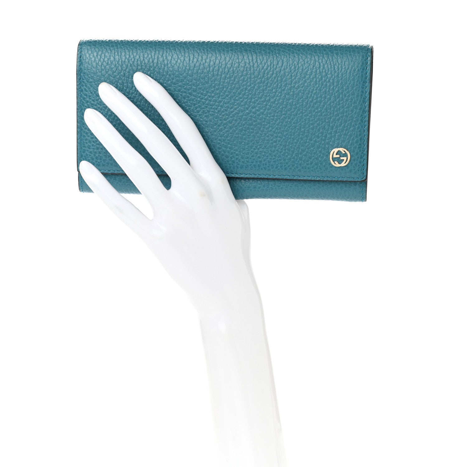 Gucci Dollar Calfskin Interlocking G Continental Wallet Deep Cobalt 2 of 9