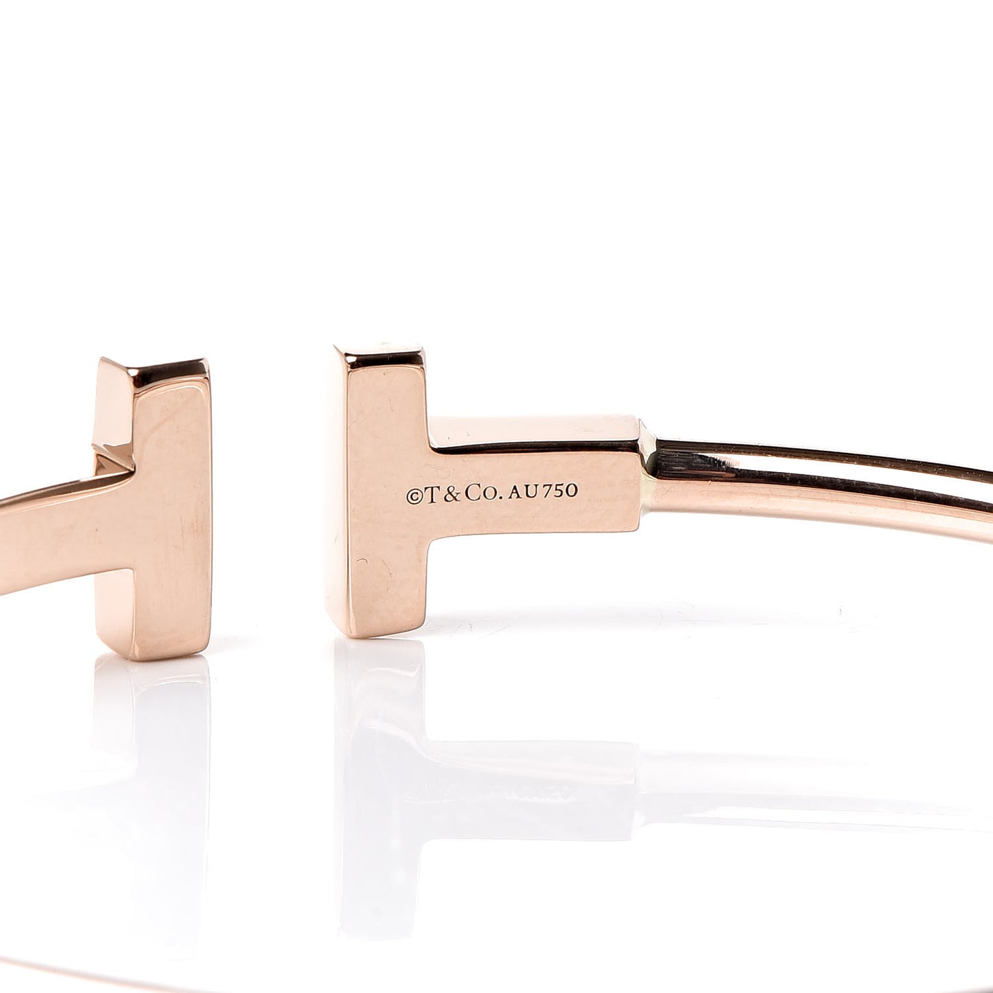 18K Rose Gold T Wire Bracelet