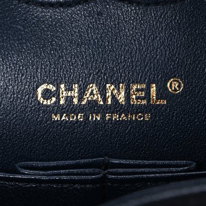 Chanel Caviar Quilted Medium Double Flap Navy 5 of 9