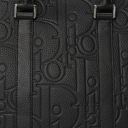 Christian Dior Grained Calfskin Embossed Dior Gravity Weekender 40 Black 7 of 11