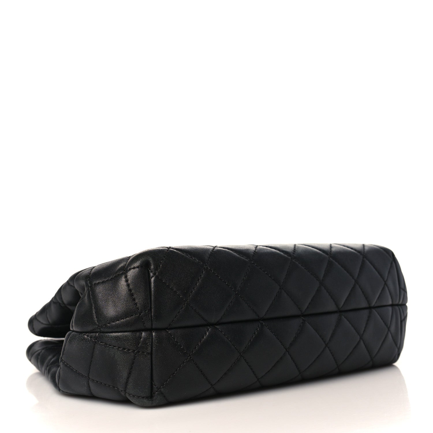 Chanel Lambskin Quilted Accordion Tote Black 4 of 9