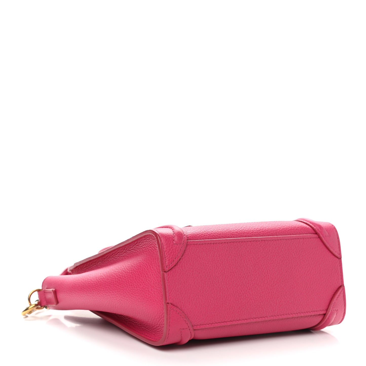 Drummed Calfskin Nano Luggage Fuchsia