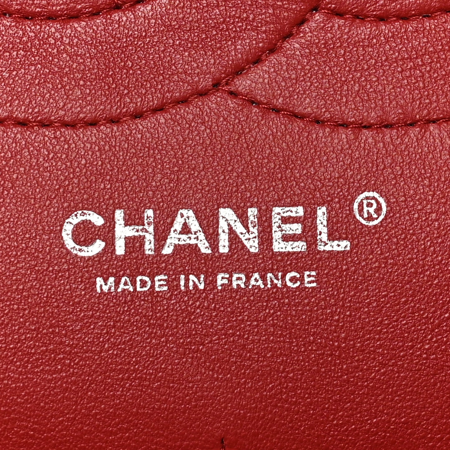 Caviar Quilted Jumbo Double Flap Dark Red