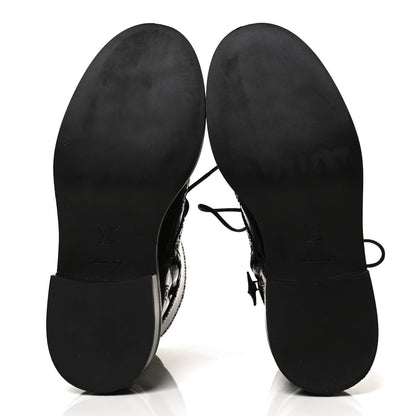 Louis Vuitton Glazed Calfskin Midtown Ankle Boots 36 Black 7 of 9