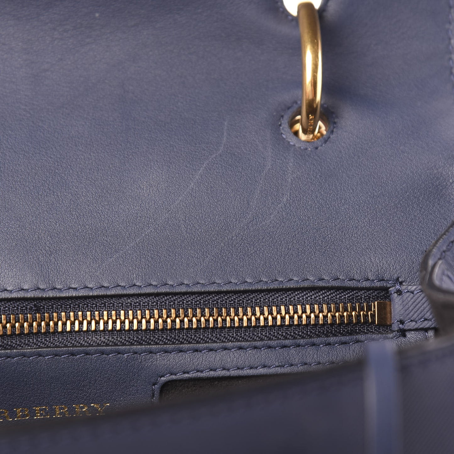 Trench Calfskin Medium DK88 Top Handle Bag Ink Blue
