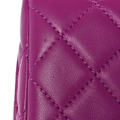 Chanel Lambskin Quilted Mini Pearl Crush Flap Purple 9 of 10