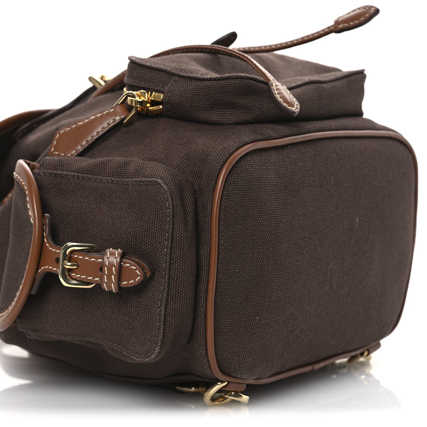 Miu Miu Canapa Soft Calfskin Mini Backpack Cocoa Brown Brandy 8 of 9