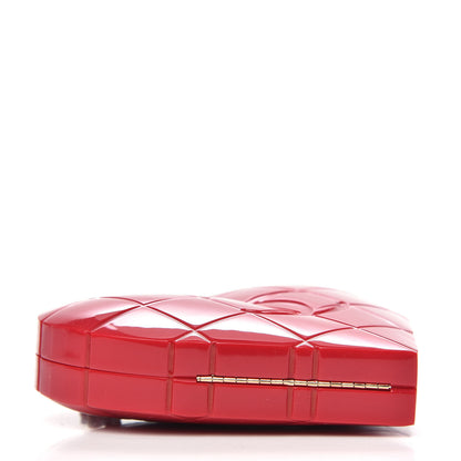 Chanel Plexiglass Heart Minaudiere Clutch Red 4 of 7