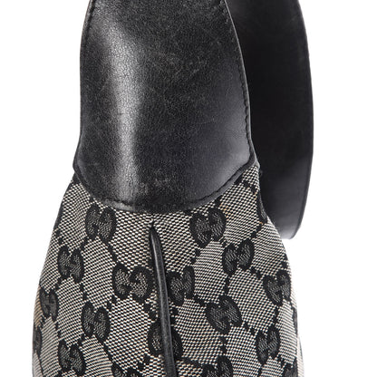 Gucci Denim Monogram Small Jackie O Hobo Black 9 of 15