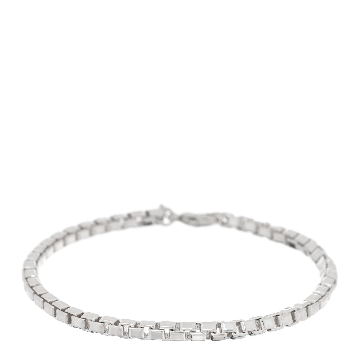 Tiffany Sterling Silver 4mm Venetian Link Bracelet 1 of 3