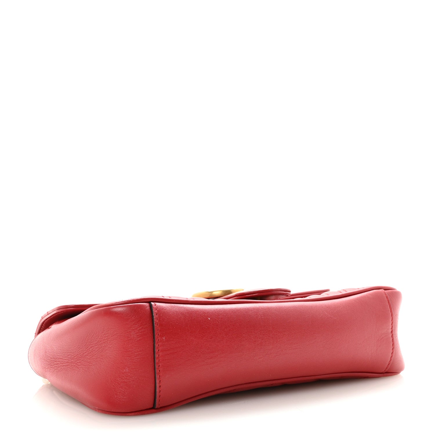 Gucci Calfskin Matelasse Small GG Marmont Shoulder Bag Hibiscus Red 4 of 10