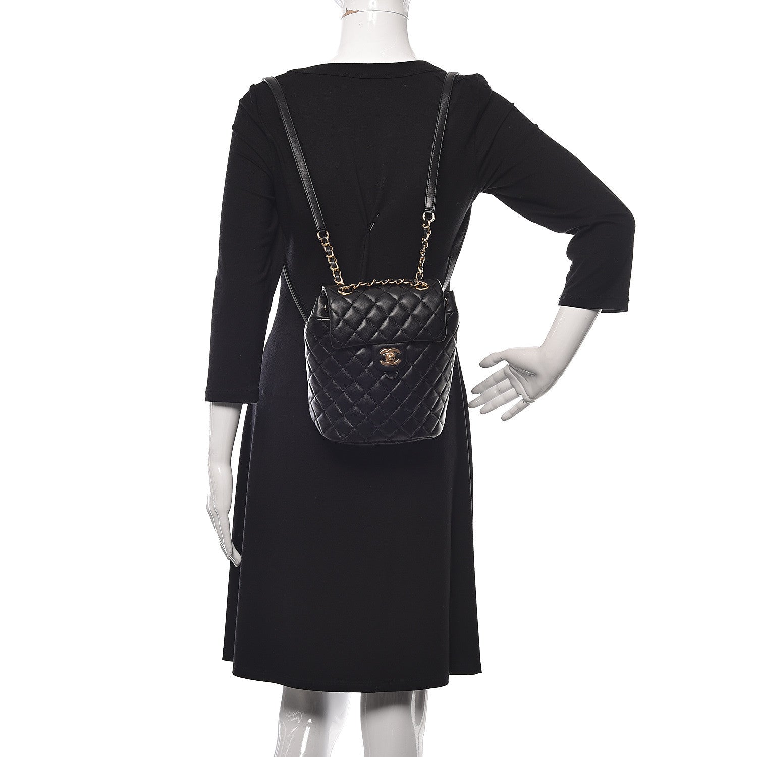 Chanel Lambskin Quilted Mini Urban Spirit Backpack Black 2 of 10