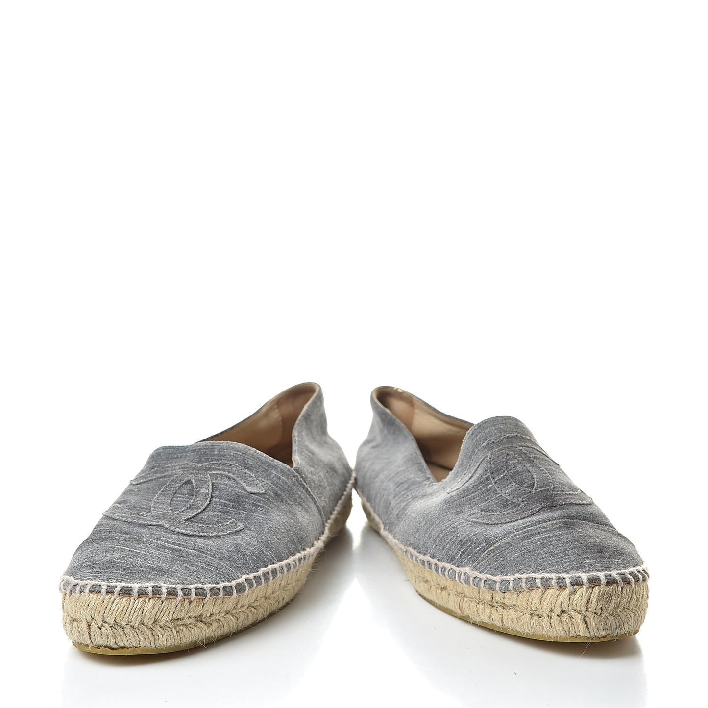 Striated Suede Espadrilles 41 Dark Grey