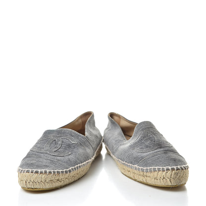 Chanel Striated Suede Espadrilles 41 Dark Grey 6 of 14