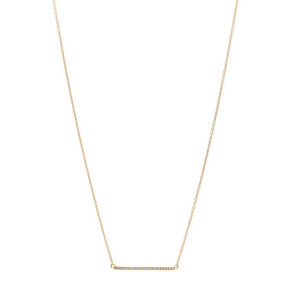 Jennifer Meyer 18K Yellow Gold Diamond Stick Pendant Necklace 1 of 4