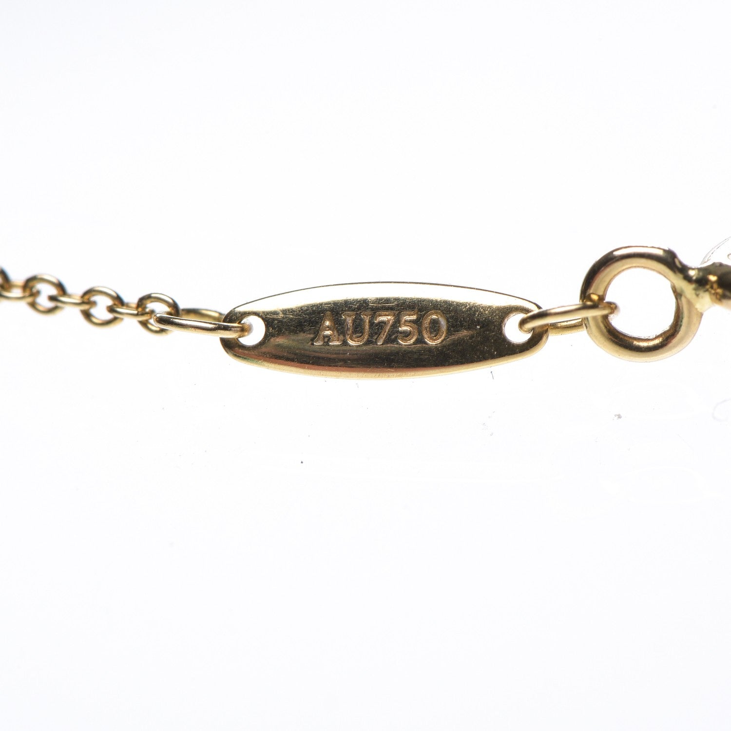 Tiffany 18K Yellow Gold Diamond .10ct Elsa Peretti Diamonds by the Yard Pendant Necklace 15 of 16