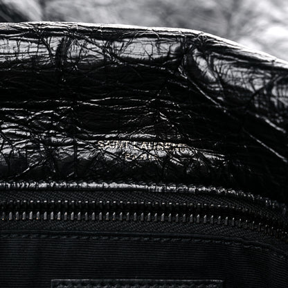Saint Laurent Crinkled Calfskin Matelasse Monogram Medium Niki Chain Satchel Black 7 of 11