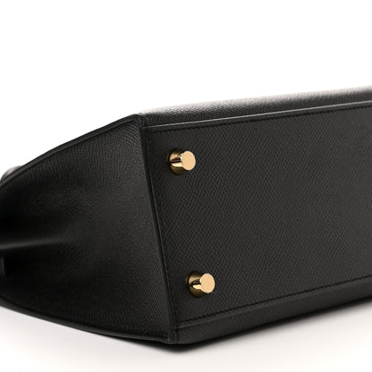 Hermes Epsom Kelly Sellier 25 Black 8 of 10