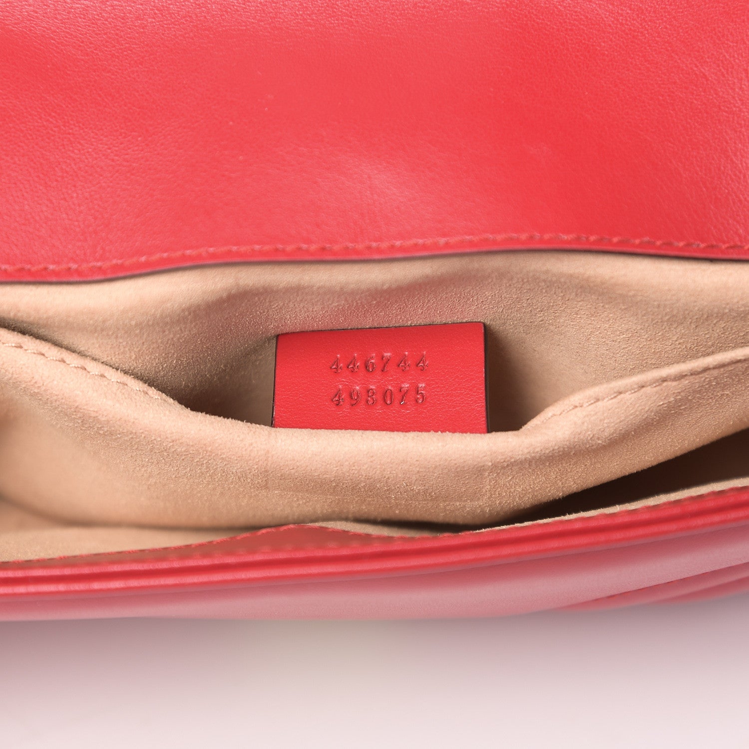 Gucci Calfskin Matelasse Mini GG Marmont Shoulder Bag Hibiscus Red 6 of 9