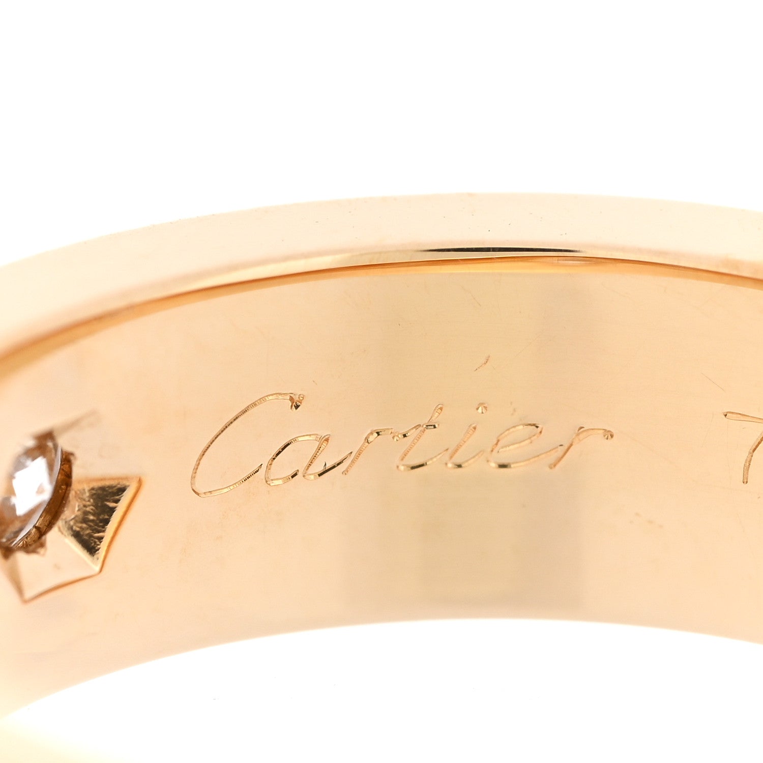 Cartier 18K Yellow Gold 3 Diamond 5.5mm LOVE Ring 49 5 4 of 7