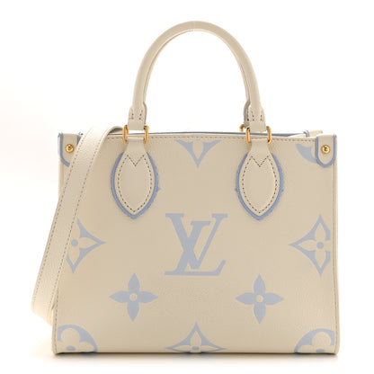 Louis Vuitton Empreinte Monogram Giant Onthego PM Latte Candy Blue 1 of 9