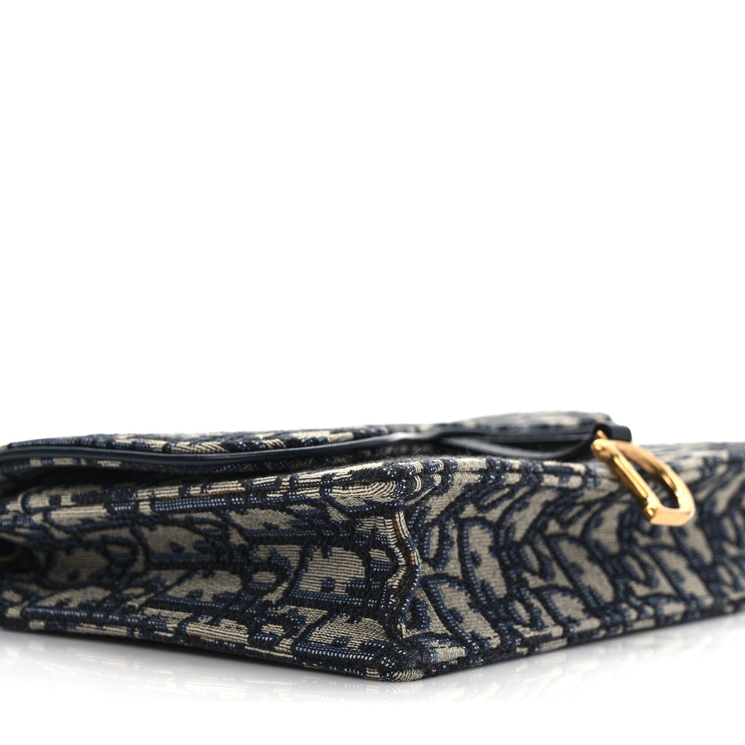 Christian Dior Oblique Saddle Chain Pouch Blue 7 of 8
