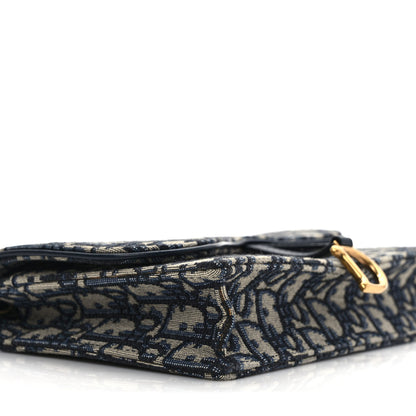 Christian Dior Oblique Saddle Chain Pouch Blue 7 of 8