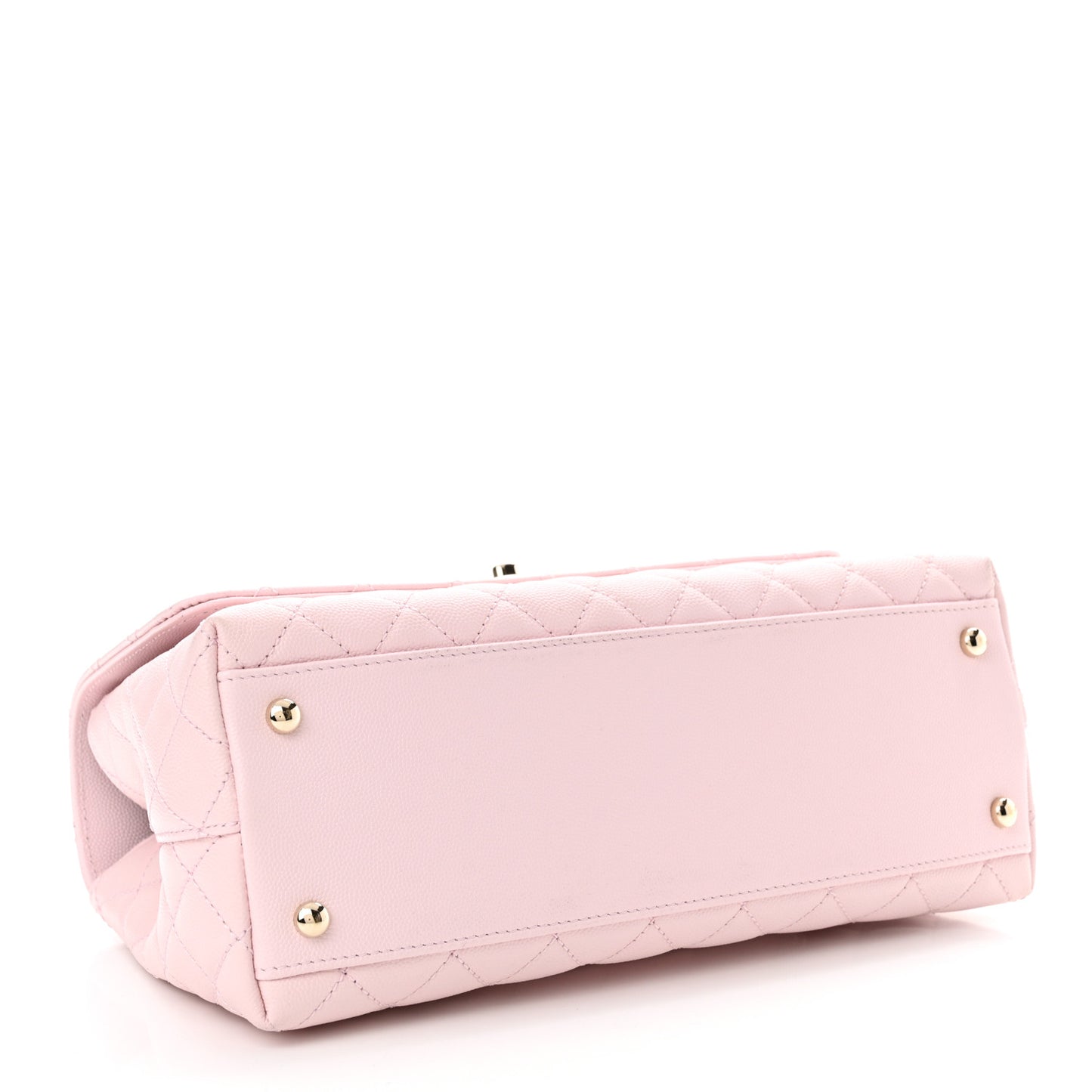 Caviar Quilted Small Coco Handle Flap Light Pink