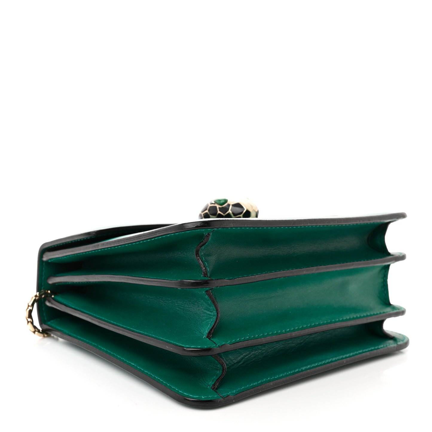 Calfskin Serpenti Forever Top Handle Emerald Green