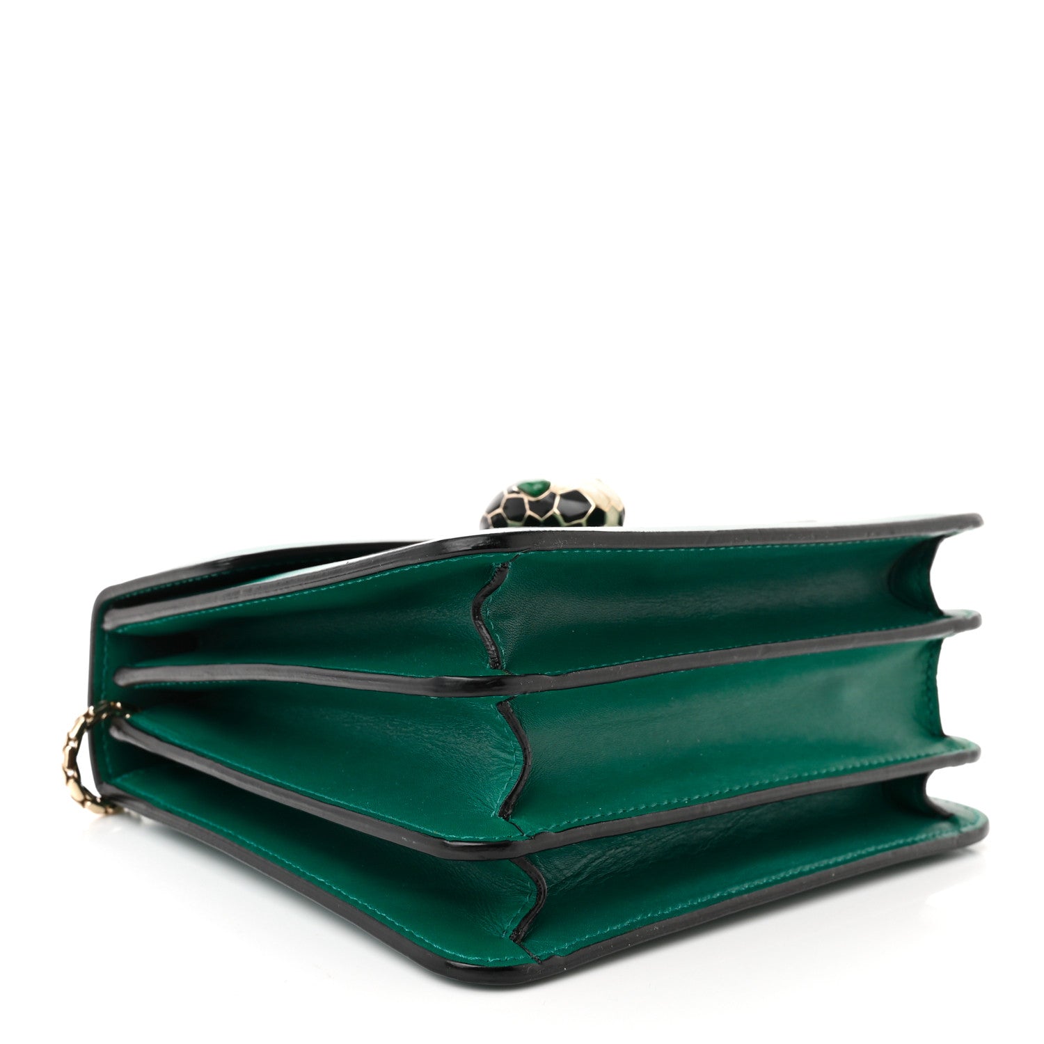 Bulgari Calfskin Serpenti Forever Top Handle Emerald Green 5 of 10