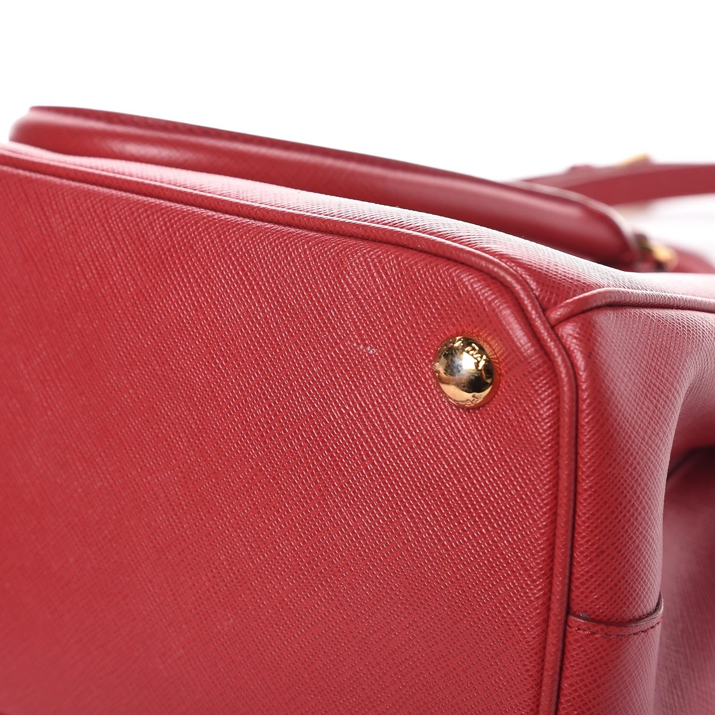 Saffiano Small Galleria Double Zip Tote Fuoco