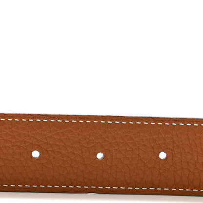 Hermes Box Togo 32mm Belt Strap 85 Black Gold 4 of 7