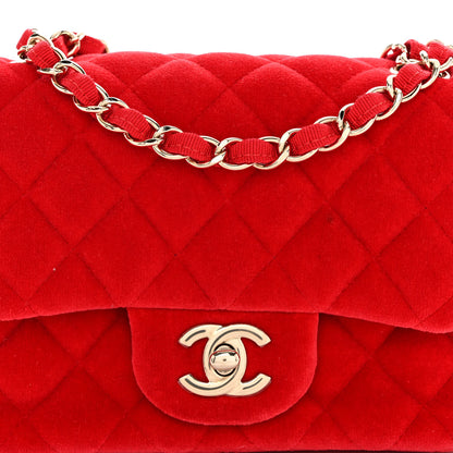 Chanel Velvet Quilted Mini Square Flap Red 8 of 10