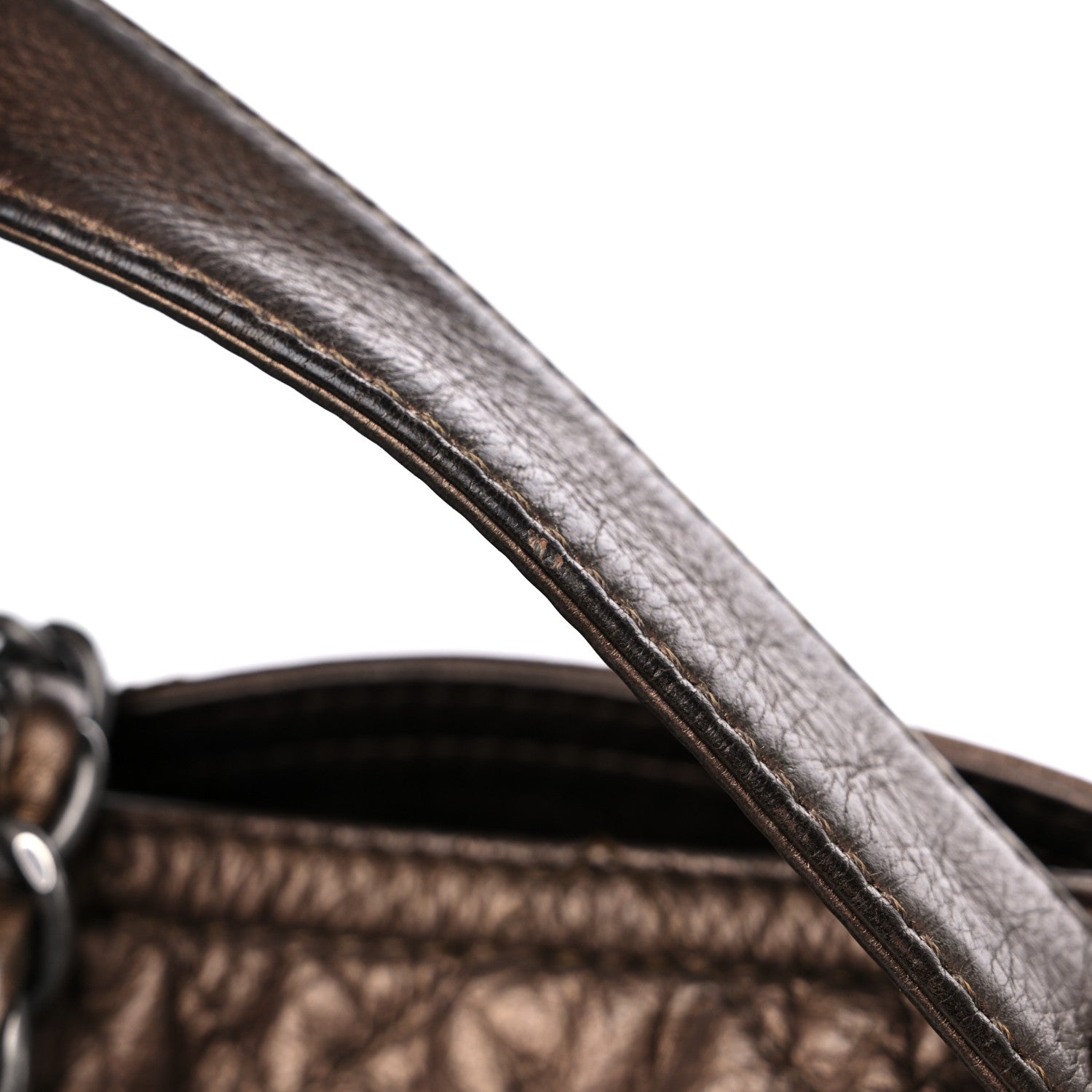 Chanel Metallic Aged Calfskin Large Shopping In Moscow Tote Bronze 15 of 15