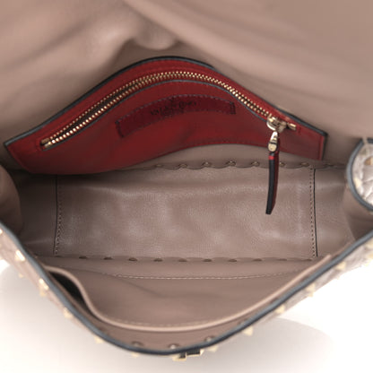 Valentino Garavani Lambskin Medium Rockstud Spike Shoulder Bag Poudre 5 of 13