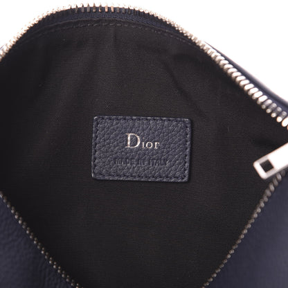 Christian Dior HOMME Grained Calfskin Mens Roller Pouch Navy Blue 5 of 9