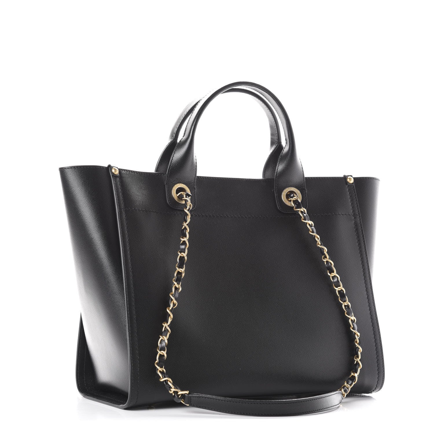 Chanel Caviar Small Studded Deauville Tote Black 3 of 10