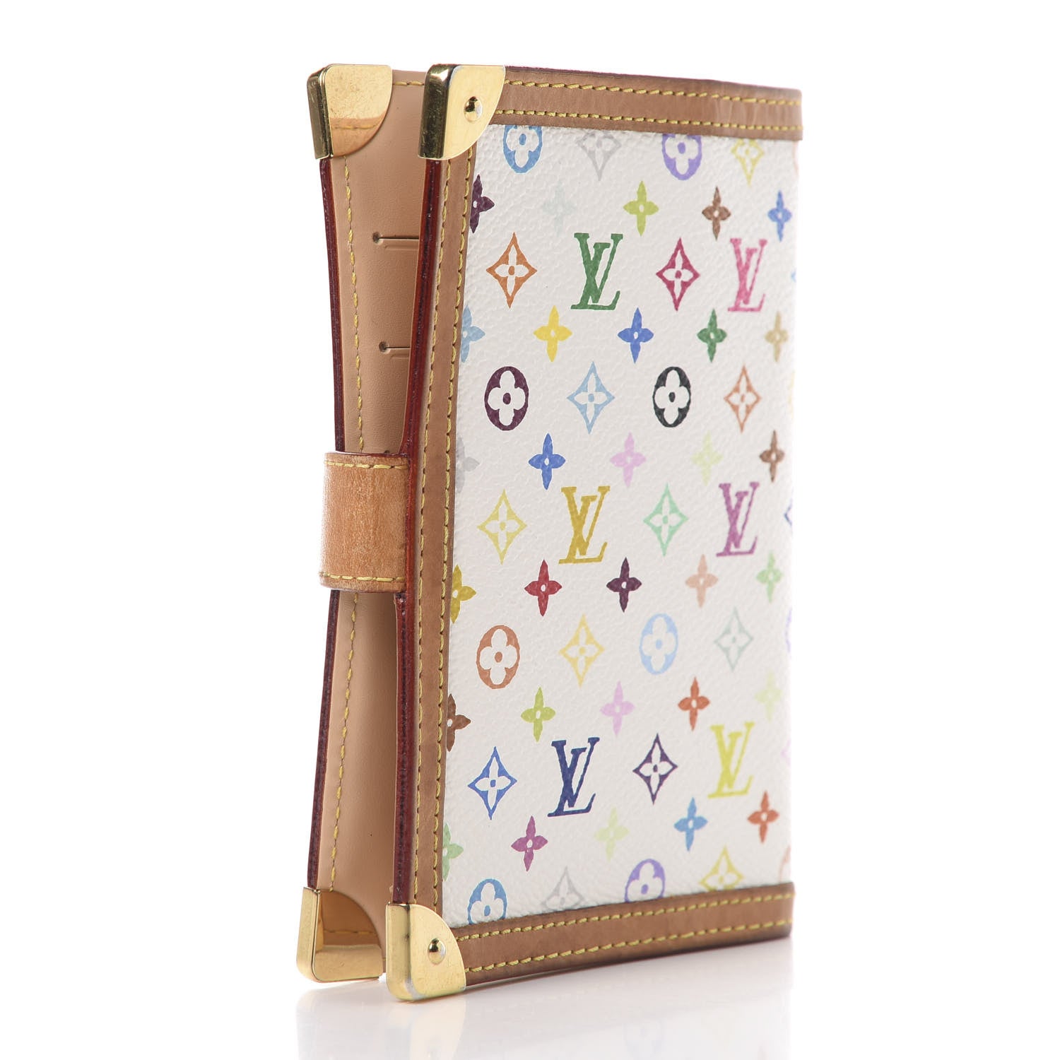 Louis Vuitton Monogram Multicolor Small Ring Agenda Cover White 3 of 8
