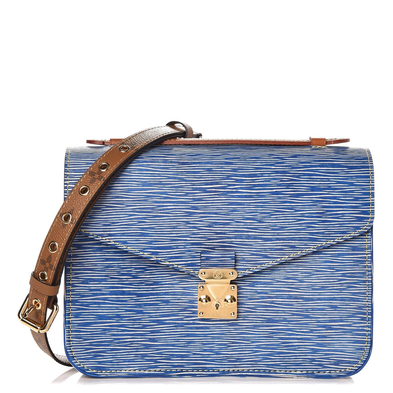 Louis Vuitton Epi Reverse Monogram Pochette Metis Denim Light 1 of 7