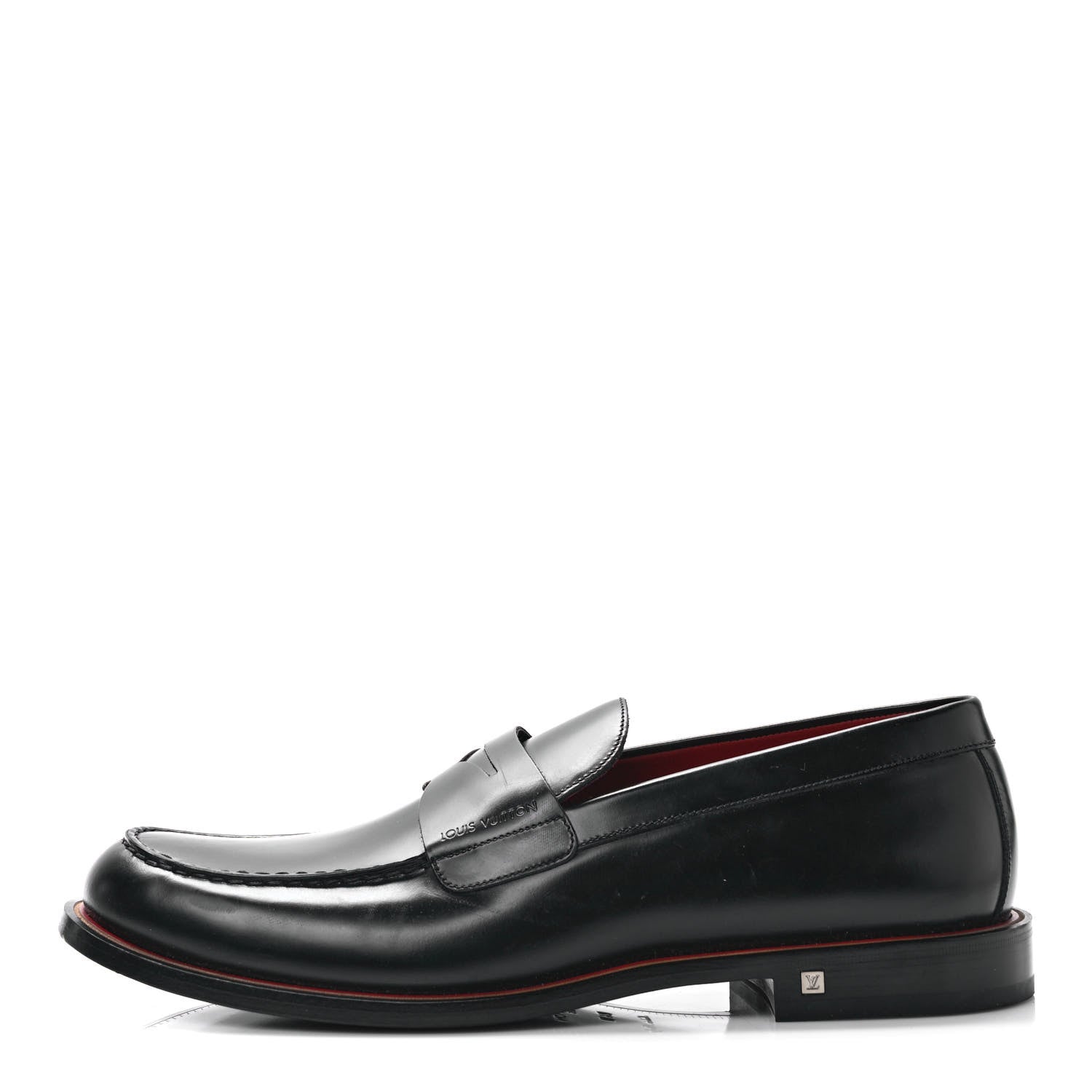 Louis Vuitton Calfskin Mens Loafers 8.5 Black 1 of 8