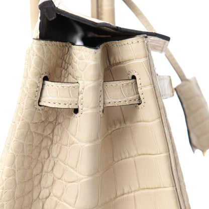Hermes Matte Alligator Birkin 25 Trench 13 of 34