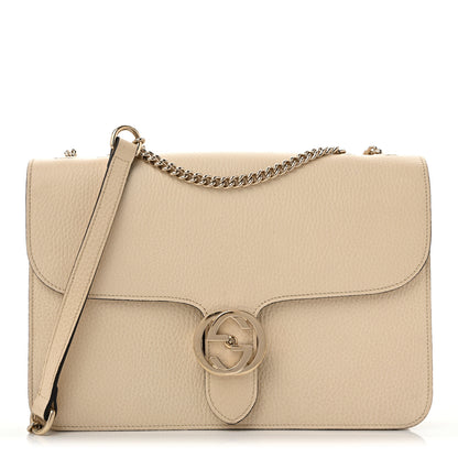 Gucci Dollar Calfskin Interlocking G Shoulder Bag Ivoire 1 of 16