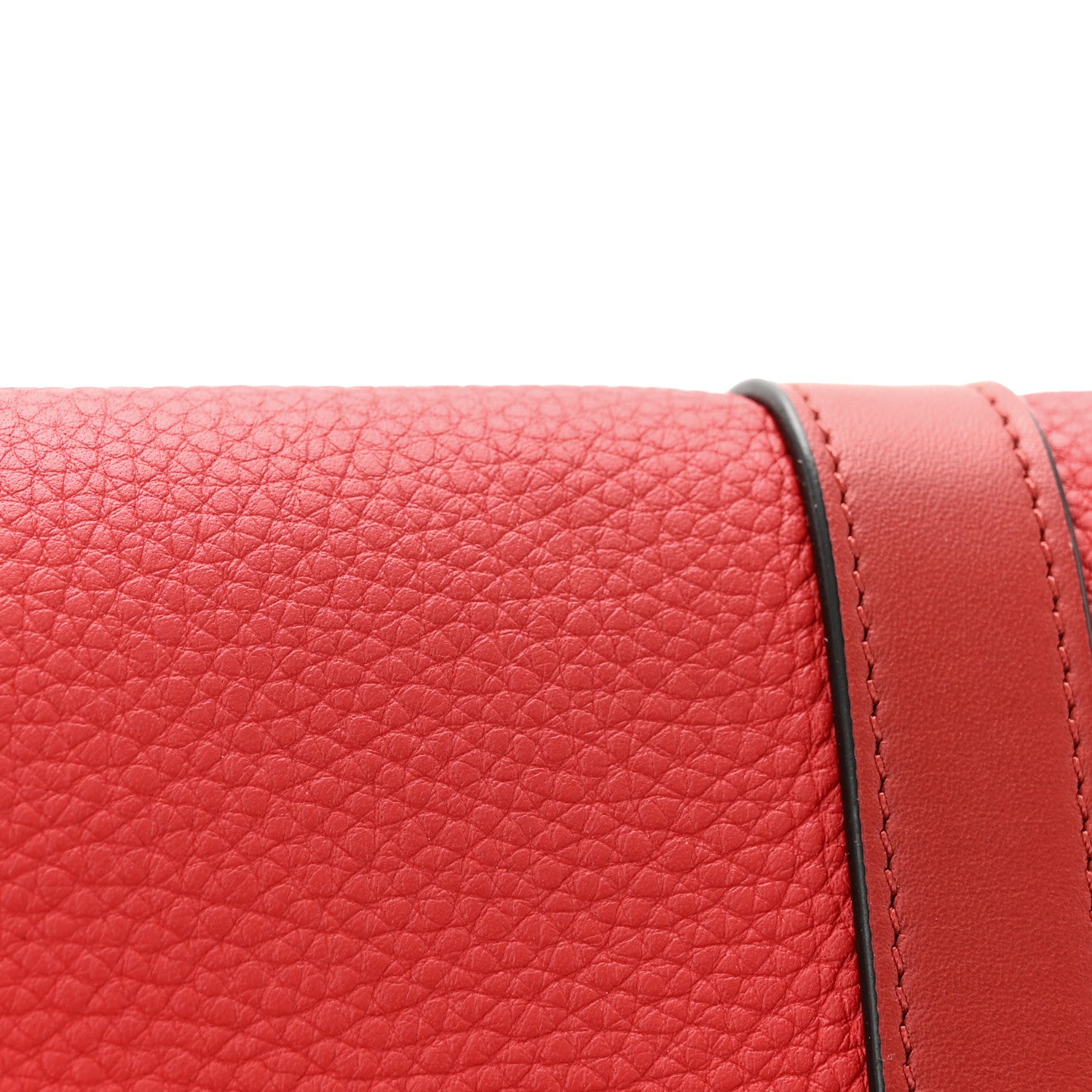 Loewe Grained Calfskin Chain Wallet Burnt Red 11 of 12