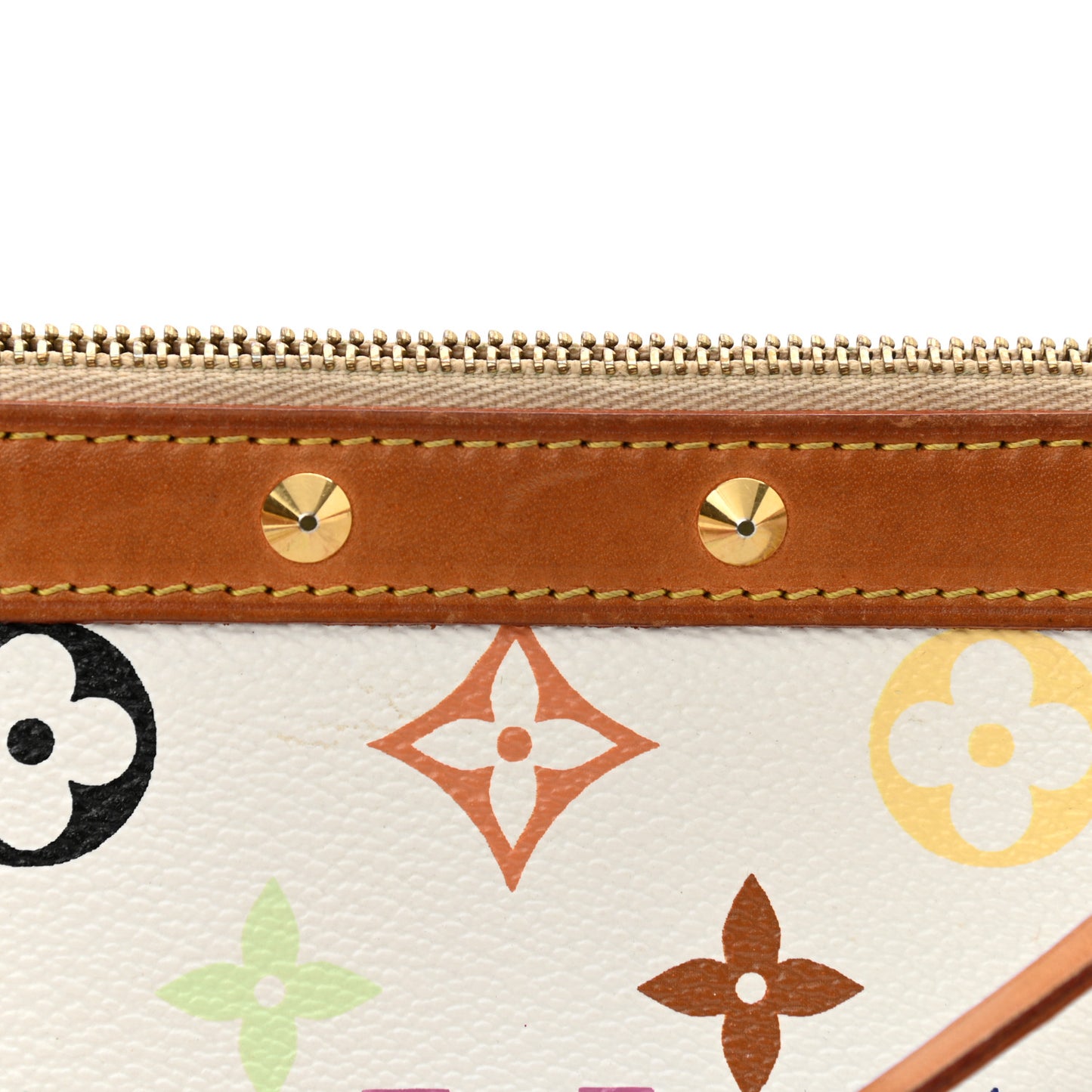 Monogram Multicolor Pochette Accessories White