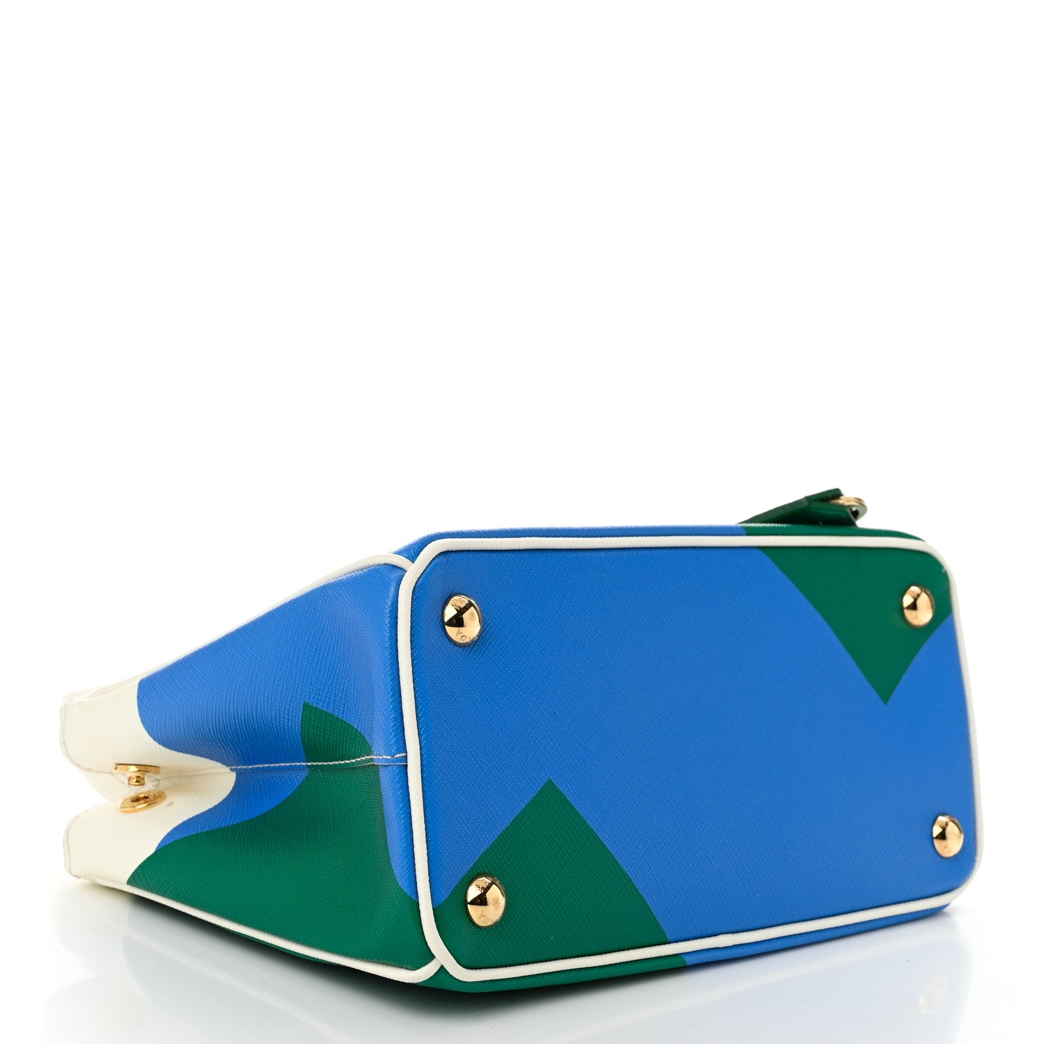 Prada X ALEX DA CORTE Saffiano Special Edition Small Galleria Double Zip Tote Wave Mango 4 of 10
