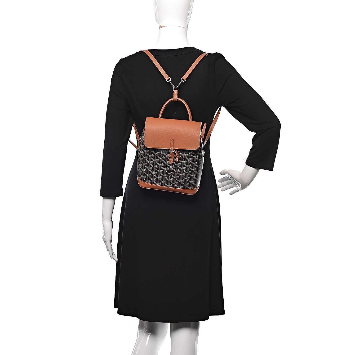 Goyard Goyardine Calfskin Mini Alpin Backpack Black Gold 2 of 10