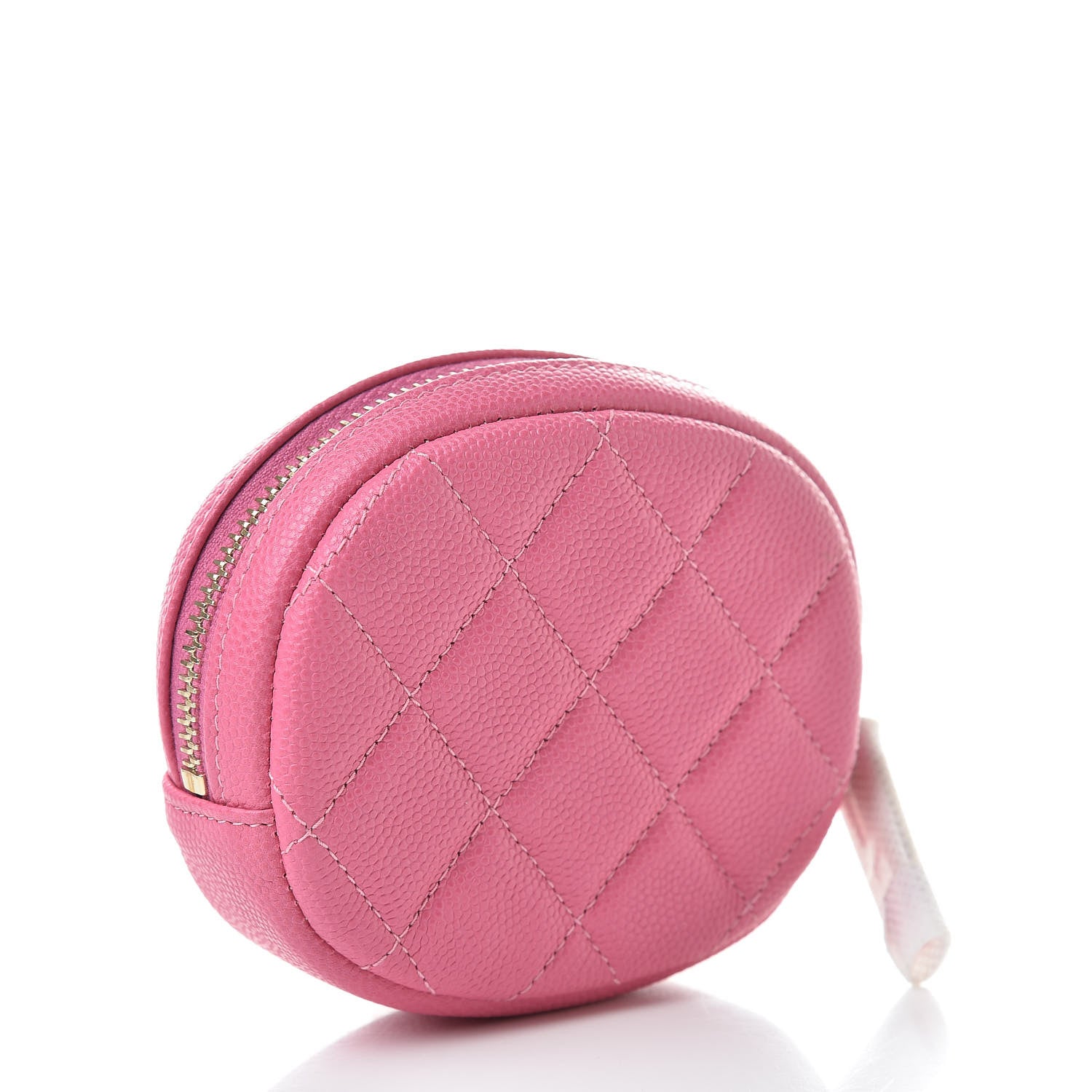 Chanel Iridescent Caviar Quilted Zip Around Classic Coin Purse Pink 3 of 7