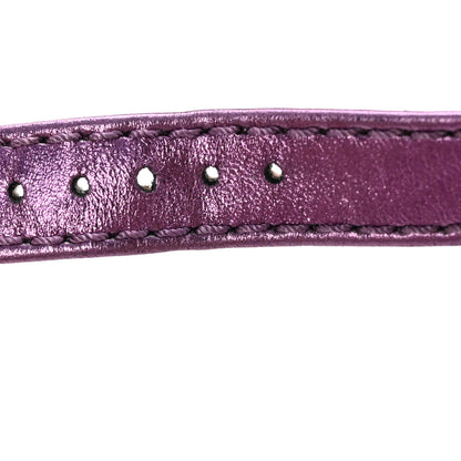 Gucci Metallic Nappa Horsebit Cross Strap 95mm Sandals 38.5 Violet 9 of 19