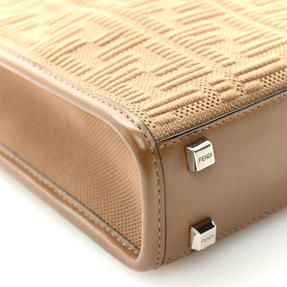 Fendi Technical Fabric Vitello Ceylon Plexiglass FF Mini Fendi Sunshine Shopper Tote Sand 7 of 8