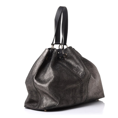 Saint Laurent Calfskin Reversible Double Sac Y Tote Gold Brown 2 of 7
